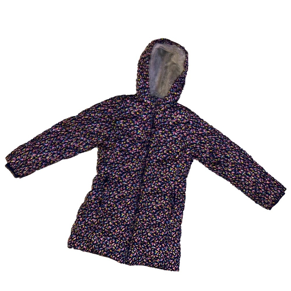 Land’s End Multicolor Hooded Winter Jacket L 10-12